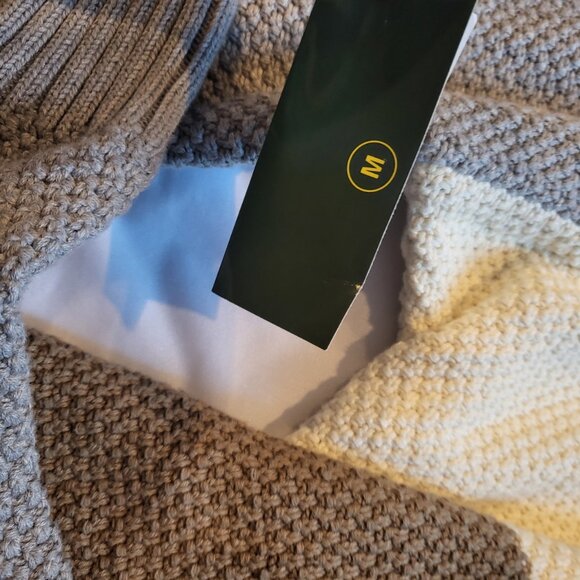 Embassy Row Heavy Knit Crew Neck Sweater Vintage Cozy Neutral Preppy Sz M NWT - Picture 11 of 12